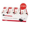 Universal Universal UNV10200 Small Binder Clips; Steel Wire; .38 in. Capacity; .75 in. Wide; Black-Silver; 144 Each 10200